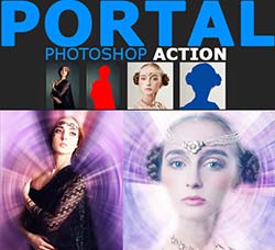 PS动作－时光隧道：Portal Photoshop Action